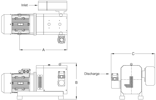 PCX400 Dimensions (Inches)