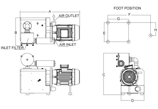 PCX515 Dimensions (Inches)