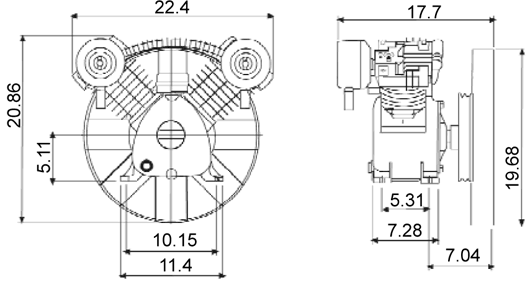 SDU-203 Dimensions (Inches)