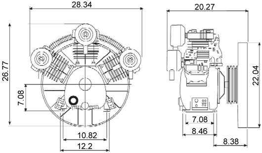 SDU-310 Dimensions (Inches)