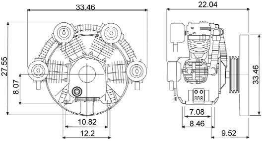 SDU-415 Dimensions (Inches)