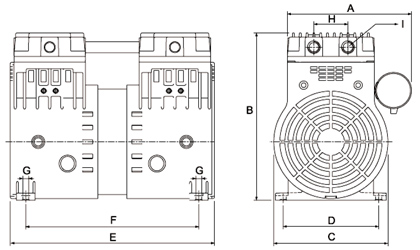 HP120C Dry Rotary Piston Compressor