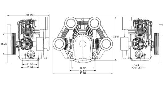 SDU-425 Dimensions (Inches)